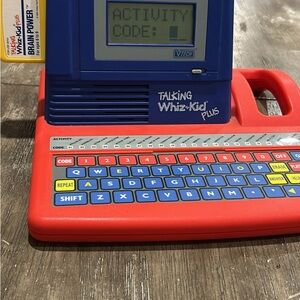 Vintage 1991 Talking Whiz-Kid Plus Red and Blue Educational Toy